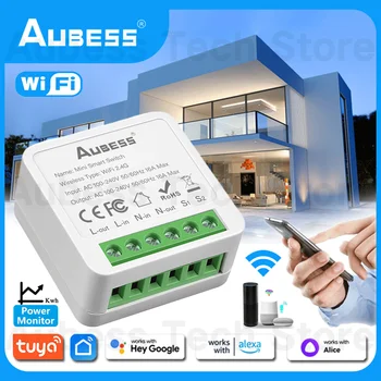 Wifi Smart Switch Умный Дом DIY Модуль Выключателей Света 2-полосное Управление 16A Mini Работа С Tuya Smart Life Alexa Alice Google Home