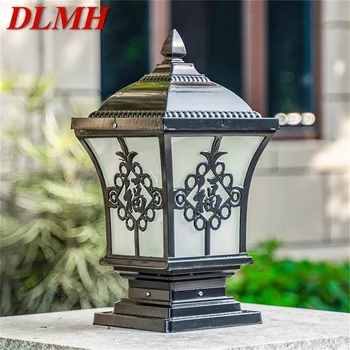DLMH Наружный классический светильник на столбе, ретро Водонепроницаемый светодиодный настенный светильник на столбе, светильники для домашнего сада