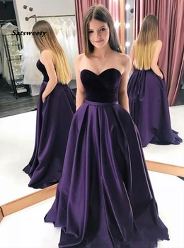 Очаровательные Фиолетовые платья для выпускного вечера с бархатными вечерними платьями на заказ Robe De Soiree