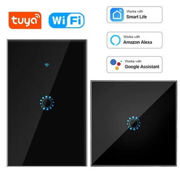Tuya Wifi Smart Switch 1/2/3 Банды Беспроводной Пульт Дистанционного Управления Светом Настенный Прерыватель Wifi Smart Life APP Control Работа с Alexa Google Home