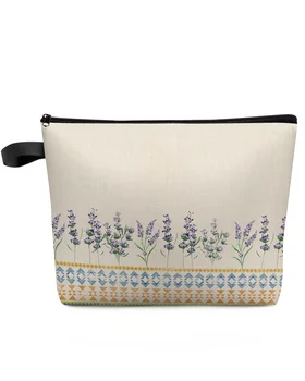 Цветы Лаванды, Богемия, Дорожная косметичка большой емкости, Портативная сумка для хранения макияжа, женский водонепроницаемый пенал