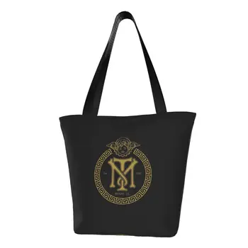 Изготовленная на заказ холщовая сумка для покупок Movie Scarface Женская сумка для переработки продуктов Tony Montana Angel Miami Florida Shopper Tote Bag