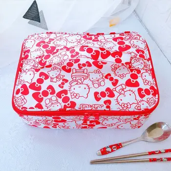 Сумка Sanrio Hello Kitty, Мультяшная Детская My Melody, водонепроницаемая изолированная сумка, сумка для ланча для девочки, Студенческая сумка для ланча, сумка для пикника