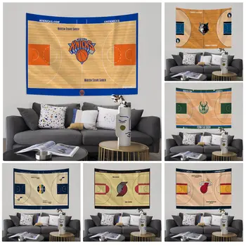 Баскетбольная площадка С рисунком, Богемный гобелен, Настенные коврики Таро в стиле хиппи, декор общежития, одеяло