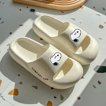 Мужские летние тапочки Snoopy EVA для домашнего использования с немой мягкой подошвой ins Baotou сандалии и тапочки женские