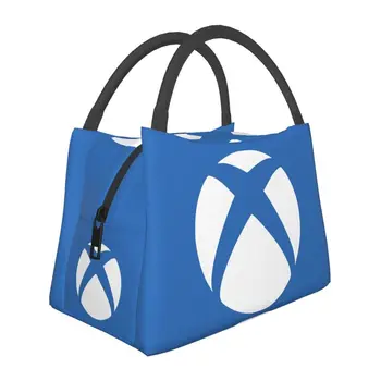 Классическая Изолированная Сумка-Тоут с Логотипом Xboxs для Ланча для Женщин, Подарки для Геймеров, Сменный Термоохладитель, Коробка Для Бенто, Работа, Путешествия