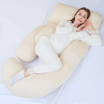 Подушка для беременных для всего тела, мягкая и удобная Поясничная поддержка, Боковой сон, Беременный живот, U-образные аксессуары для беременных